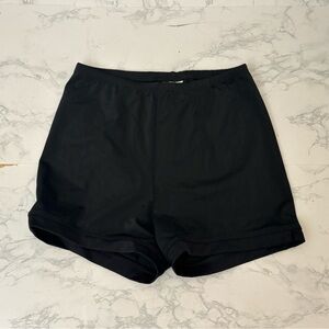 Monkey Bar Buddies 7/8 Girls Medium Cheetah Bike Shorts Fitted Black Pull On